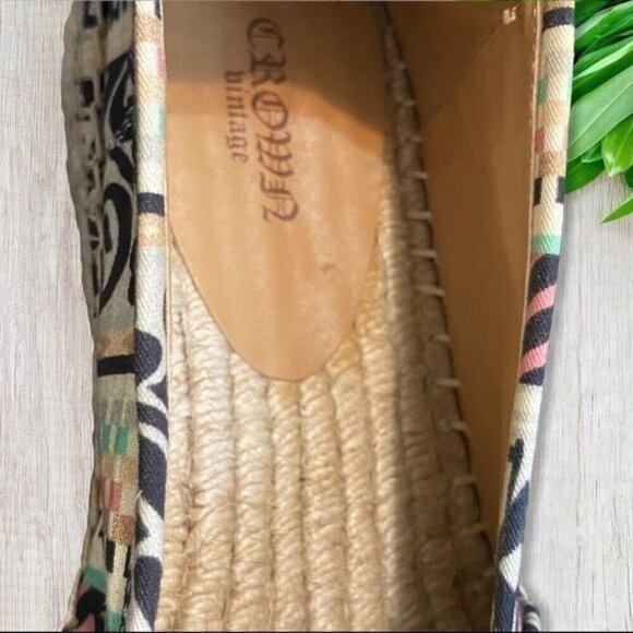 Crown Vintage Kalani Flatform Slip-On Boho Espadrille Flats 8M - Picture 7 of 8
